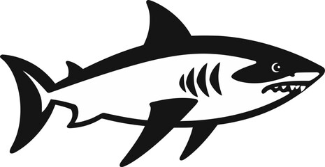 Shark Design for Water Sports Shark Illustration with Sharp Eyes