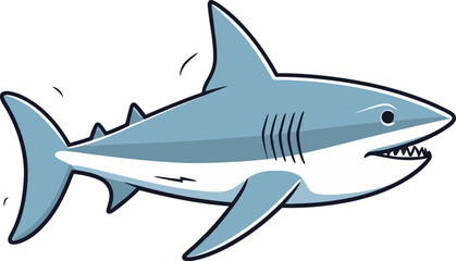 Fototapeta premium Shark with Strong Movement Shark for Wild Ocean Adventures