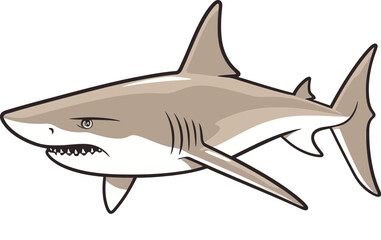 Obraz premium Shark for Adventure Sports Logos Shark with Powerful Tail and Fins