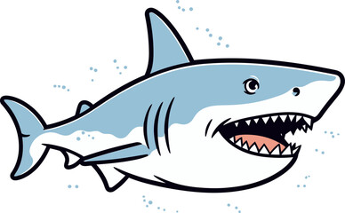 Obraz premium Shark for Sea Life Preservation Shark with Raised Body in Water