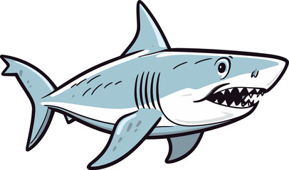 Obraz premium Shark Design for Adventure Enthusiasts Shark Swimming with Smooth Tail