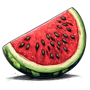 recommend clip art: Watermelon Slice Illustration