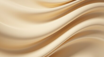 Elegant Draped Cream Silk Fabric - Luxurious cream silk fabric with soft, flowing drapes. Perfect for backgrounds or textile designs