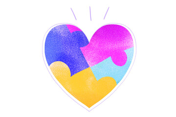 Autism Puzzle Heart Sign