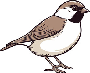 Obraz premium Sparrow with Pink Feathers Flying in Sky Sparrow Perched on Fence with Autumn Leaves