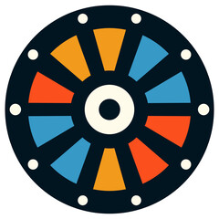 Obraz premium wheel, gear, sun abstraction