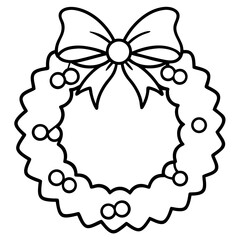 christmas wreath with bow