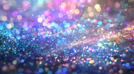 Iridescent shimmer envelops a kaleidoscope of colors, luminous veil, holographic glow. Luminous Veil. Illustration