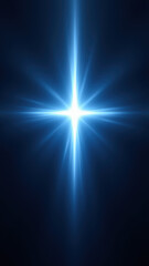 Fototapeta premium Image shows a bright white cross illuminated against a dark background with streaks of light.