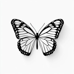 Obraz premium Elegant Black and White Butterfly