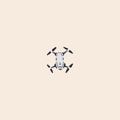 Drone icon flat vector design. 