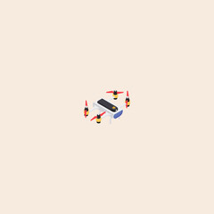 Drone icon flat vector design. 