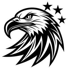 Obraz premium eagle head vector illustration
