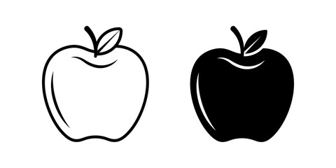 Apple icon set. for mobile concept and web design on white background