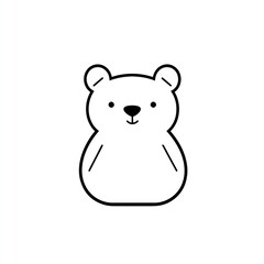 Fototapeta premium Cute Bear Outline
