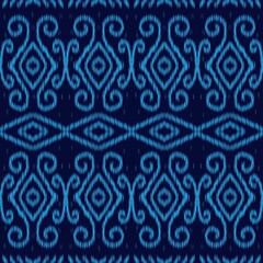 seamless pattern with blue flowers