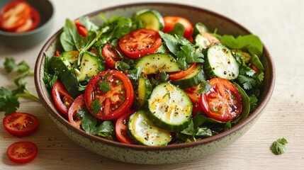 Fresh salad with vegetables