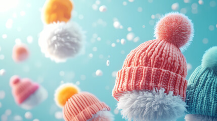 cozy knitted fluffy hats