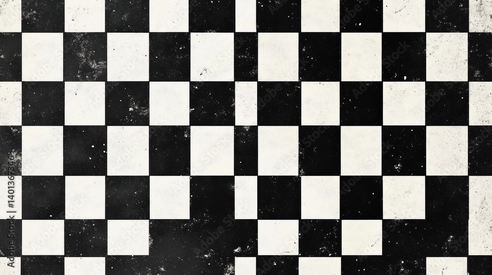 Fototapete bold graphic black and white checkerboard pattern with diagonal stripes creates a striking visual ba