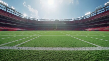 Obraz premium Stunning aerial view of a massive football stadium high resolution image