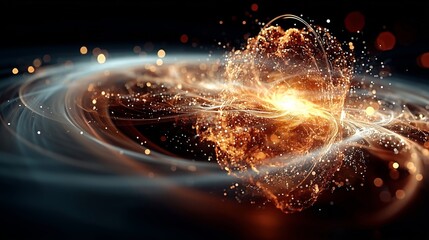 Cosmic Energy Light Explosion in Space