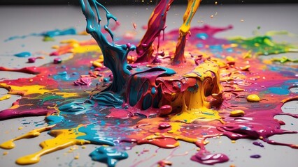 An open notebook with a grid pattern lies on a colorful