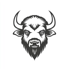 Obraz premium Bison Head Silhouette