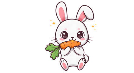 Obraz premium Easter Bunny Rabbit Hare Cartoon Animal Vector Illustration