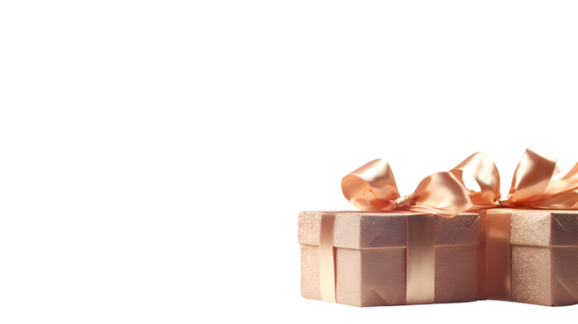 Festive Christmas concept with beautifully wrapped Christmas gifts and elegant decorations