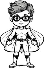 Fototapeta premium Cute Superhero Strong Superhero Vector