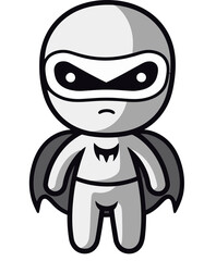 Obraz premium Silhouette Superhero Logo Superhero Hands on Hips Vector