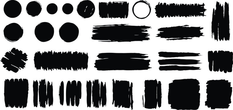Mega Paint Brush Strokes Set - Vector Artistic Brushstrokes Collection for Digital & Print Design