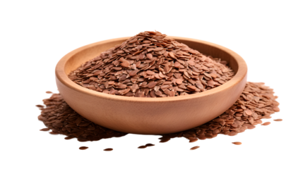 High-Quality Crushed Flax Seeds on White Background for Professional Use