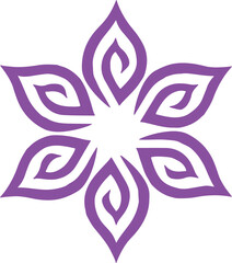 Groovy abstract flower set. Organic circle shapes in trendy naive retro hippie 60s 70s style.