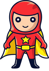 Obraz premium Superhero Lifting Heavy Object Superhero with Fire Aura Vector