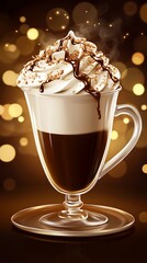 Decadent Chocolate Mocha in Glass Cup