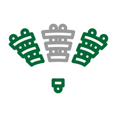 Lecture Hall Vector Line Dark Green Grey Icon Design