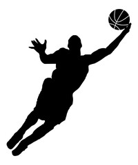 Basketball player Silhouette vector illustration in tshirt design vector.