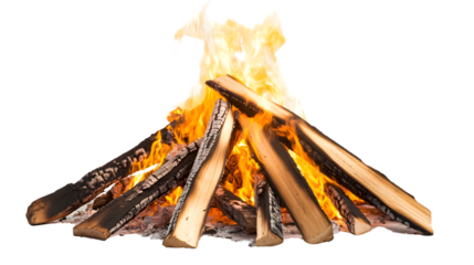 Professional Lag BaOmer Bonfire Image on White Background for Design Projects