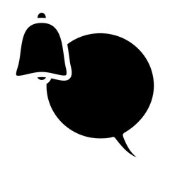 Chat Notification Vector Glyph Icon Design