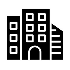 Office Building Vector Glyph Icon Design