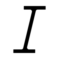 Italic Vector Glyph Icon Design