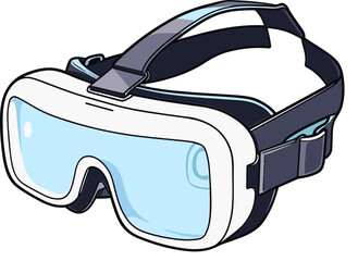 Virtual Reality Headset with Display Virtual Reality Gamepad Vector