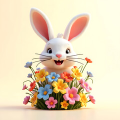 Fototapeta premium 3d Easter Background with Copyspace – Ultra-Crisp, Minimalist Pastel Design for Creative Marketing, Commercial Use & Seasonal Branding