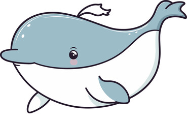 Fototapeta premium Whale Nature Illustration Whale Water Splash PNG