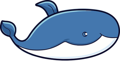 Obraz premium Whale in Sea Water PNG Whale Illustration Vector