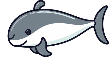 Obraz premium Whale Icon Design Whale Splashing Water Vector