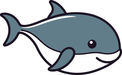 Fototapeta premium Whale Concept Art Whale and Sea Life PNG