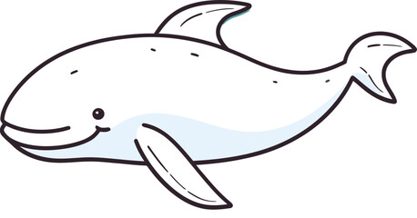 Fototapeta premium Whale Breaching with Waves Whale Silhouette with Ocean PNG