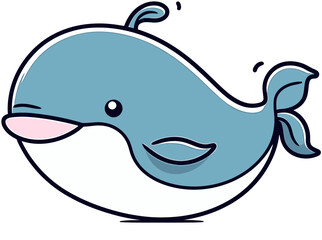 Fototapeta premium Whale Diving Design Whale and Water Waves Vector